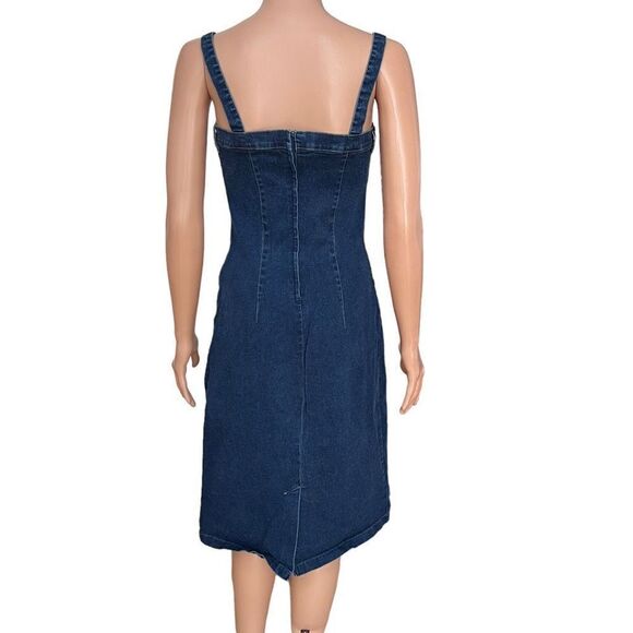 A-List by Wrapper vintage denim tube stretch dress size M - Picture 3 of 7
